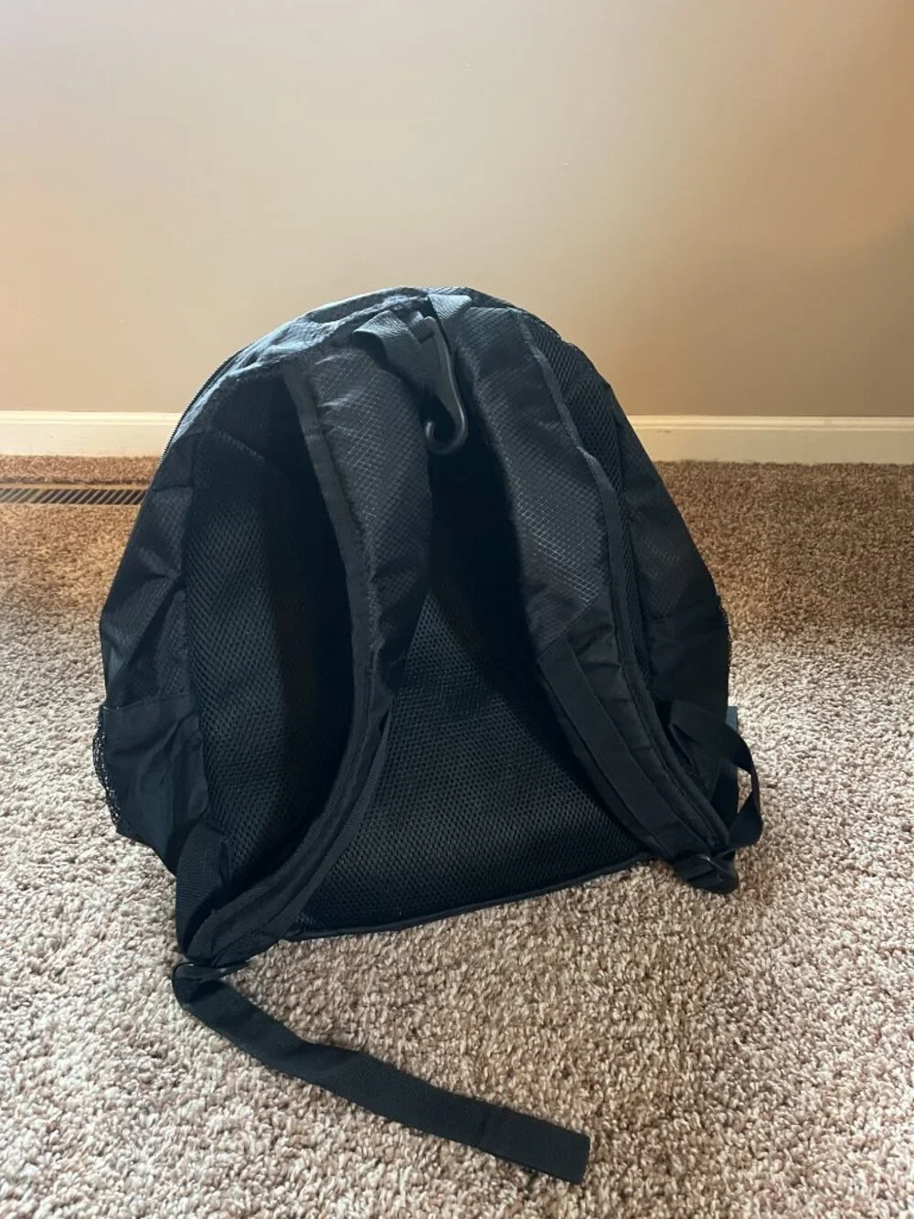 Black sports backpack